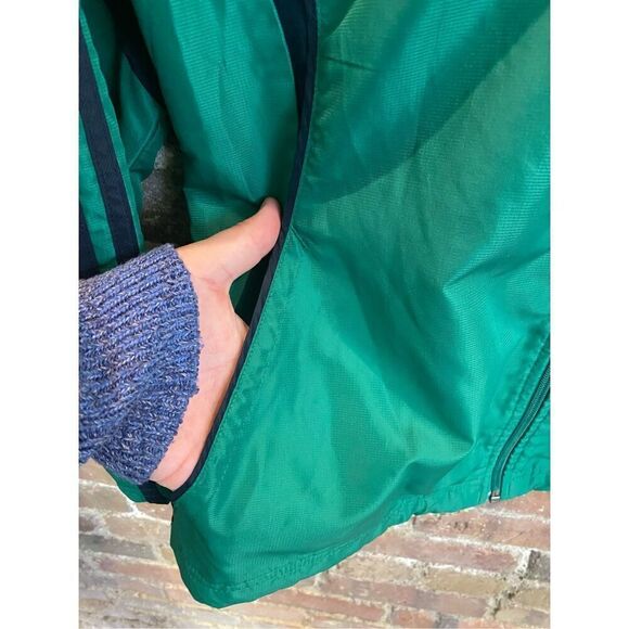 Adidas Emerald Green/Black Full Zip Windbreaker, Packable Hood, Men’s Size Mediu - Picture 3 of 13